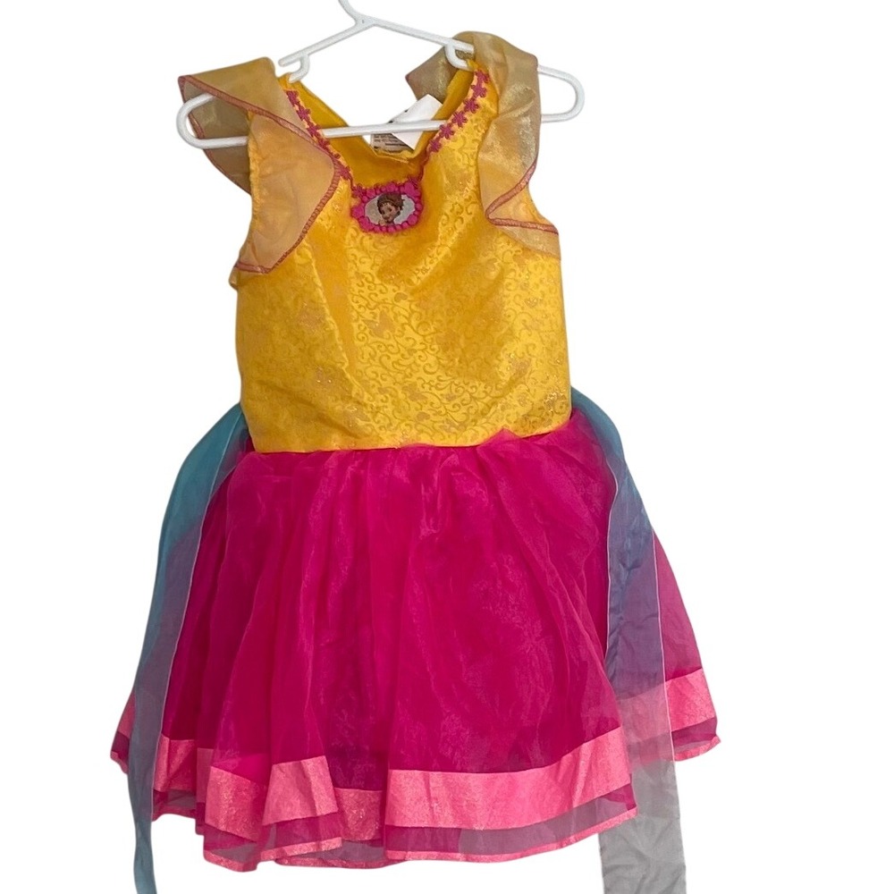 Disney Jakks Pacific Princess Amber Sofia the First Costume Dress Yellow 4-6X